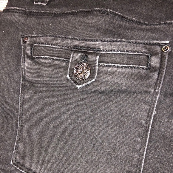 White House Black Market Black Skinny Flare Jeans - Picture 10 of 11